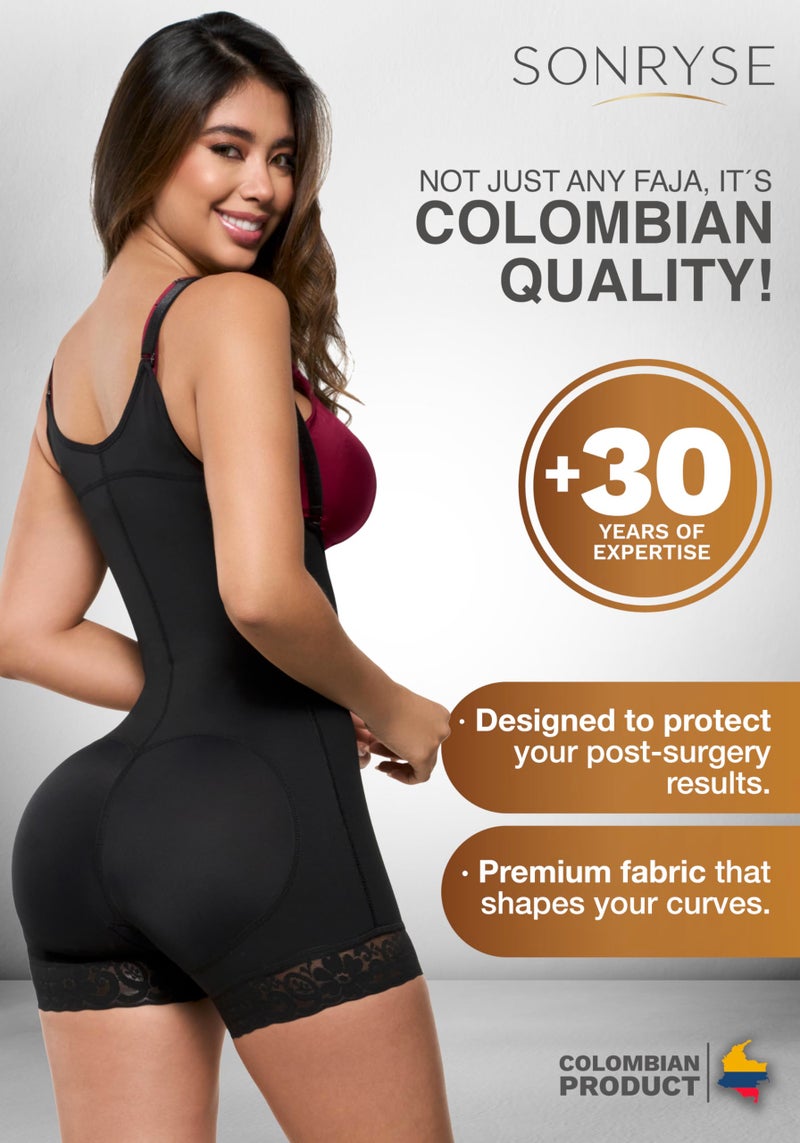Sonryse Stage 2 faja Tummy Tuck Compression Garment | Faja Body Shaper Shapewear for Women | Fajas Colombianas Moldeadoras Black L - Image 2
